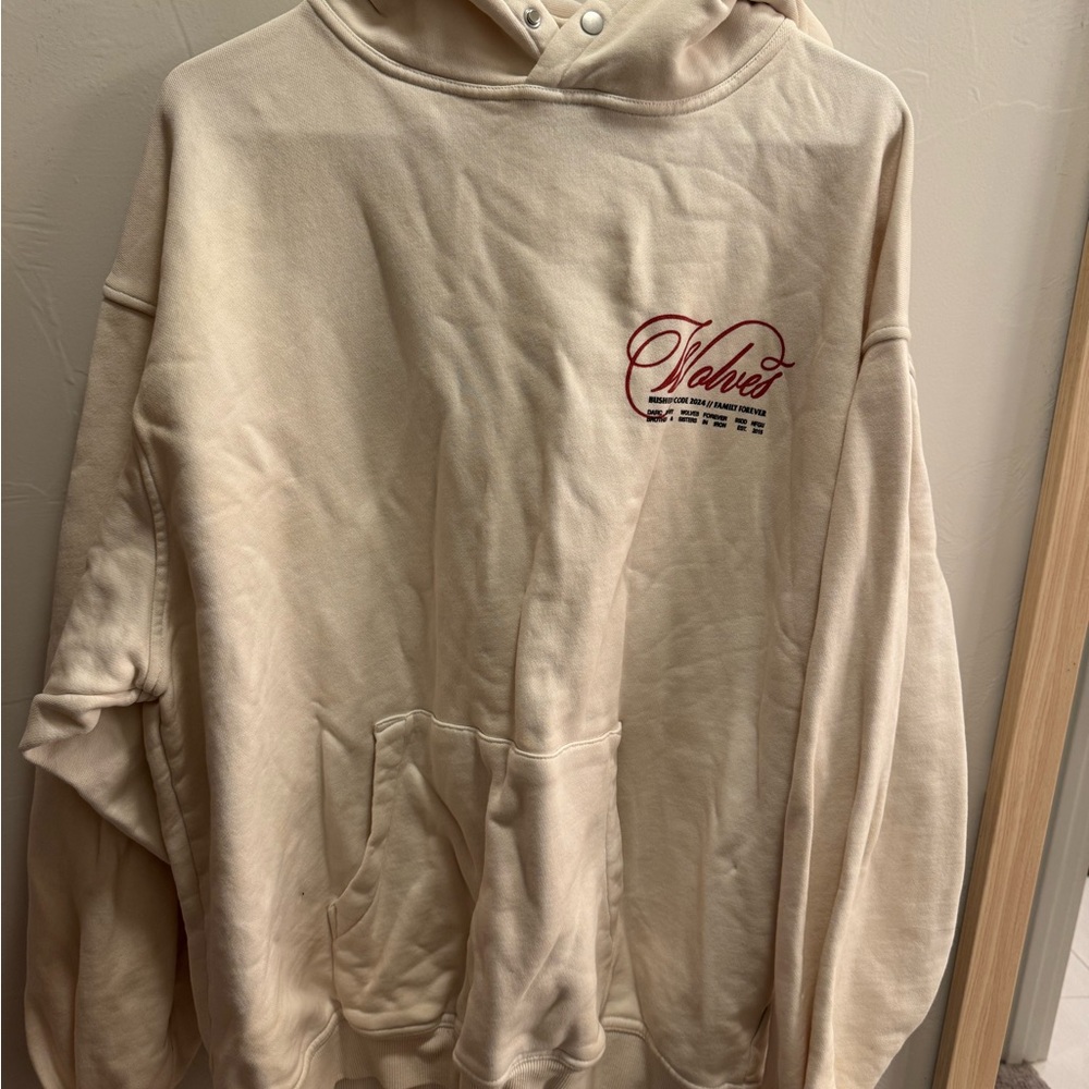 Darc Sport Cream Hoodie with Red Logo
